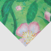 Bord Roze Wilde Roos Bloemen Zomer Tissuepapier (Detail)