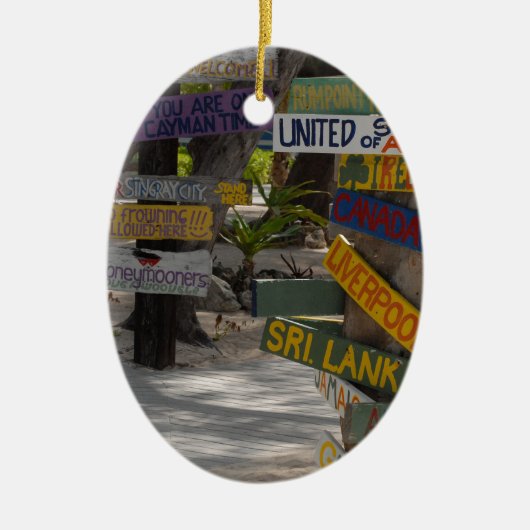 Bord Rum Point Grand Cayman Keramisch Ornament (Voorkant)
