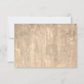 Bord rustiek hout Casual handschrift bruiloft RSVP Kaartje (Achterkant)