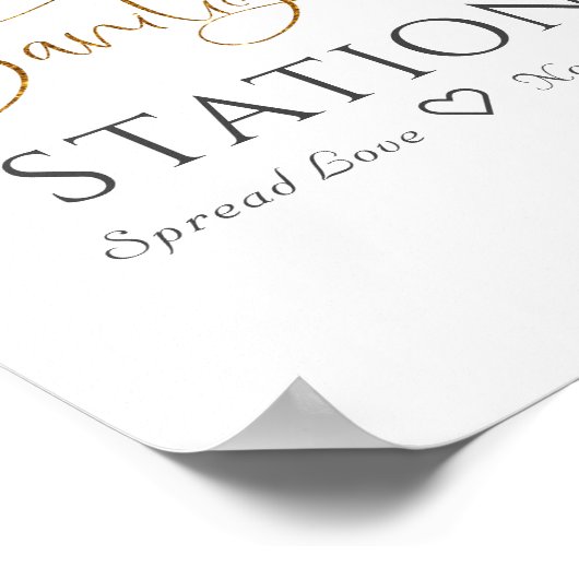 Bord sanitiserende station groenblijvende eucalypt poster (Hoek)