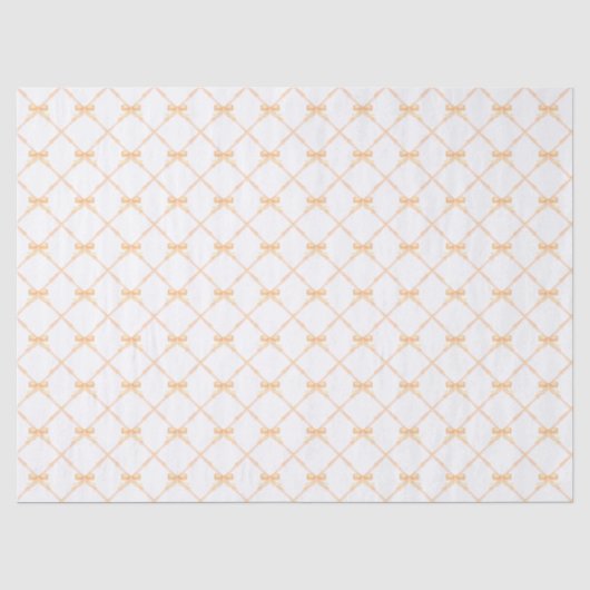 Bord Sinaasappel Bamboe Trellis met Bogen Tissuepapier (Voorkant)