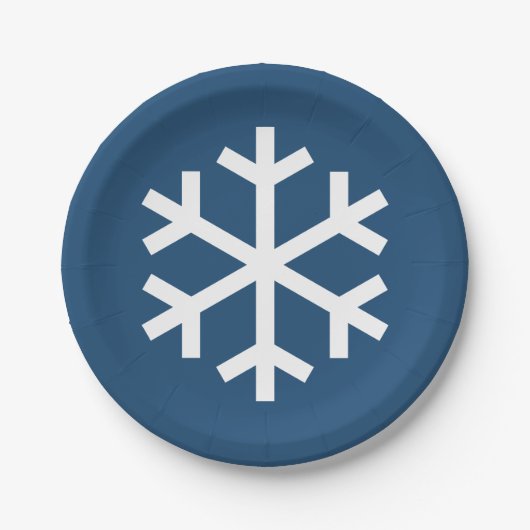 Bord Snowflake Blue Paper (Voorkant)