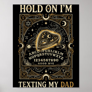 Bord sorry kan niet praten zit op de telefoon met poster