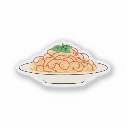 Bord spaghetti sticker (Voorkant)