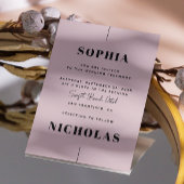 Bord stoffige roze Elegant minimalistische bruilof Kaart