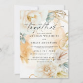 Bord Terracotta Ivory Waterverf Floral Kaart (Voorkant)