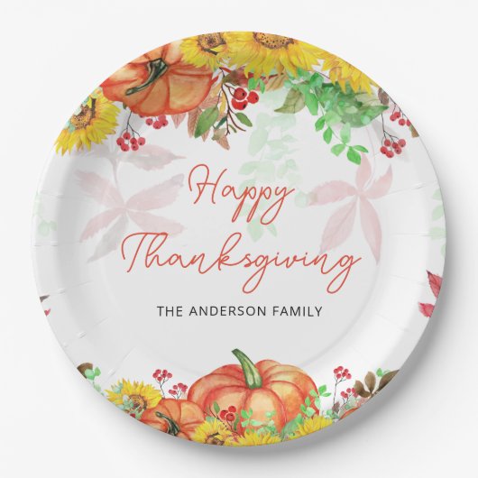 Bord Thanksgiving pompoenen (Voorkant)