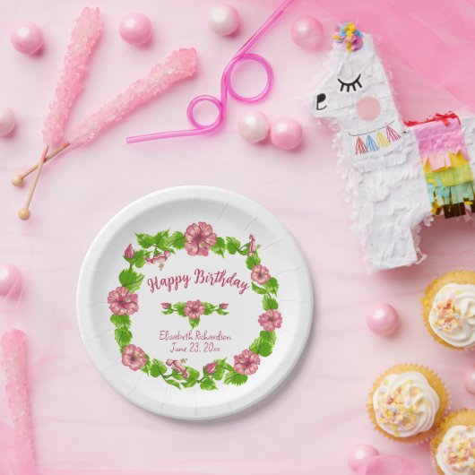 Bord Tropisch paradijs Floral Design Paper (Feest)