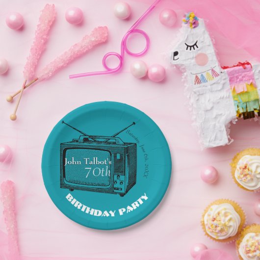 Bord  TV 70th Birthday Party Paper (Feest)