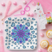 BORD valentijn PAPIER MET STROOMHARTEN (Feest)