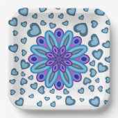 BORD valentijn PAPIER MET STROOMHARTEN (Voorkant)