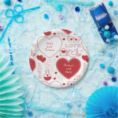 Bord valentijn Patroonpapier - Rood op wit |1| (Feest)