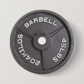 bord van 45 lb - Barbell Ronde Button 7,6 Cm (Voorkant)