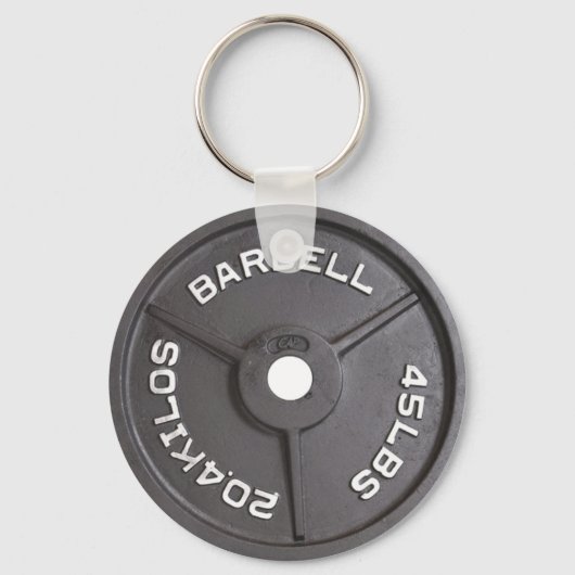 bord van 45 lb - Barbell Sleutelhanger (Voorkant)
