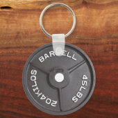 bord van 45 lb - Barbell Sleutelhanger (Voorkant)