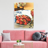 Bord van aardbeien canvas afdruk (Insitu (Woonkamer))