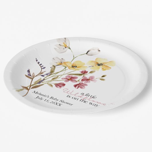 Bord van Baby shower van wilde bloemen (Gekanteld)