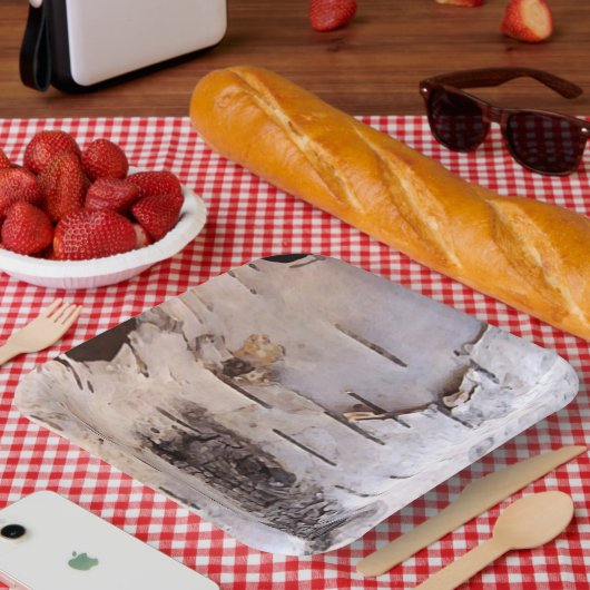 Bord van de boomschors (Picknick)