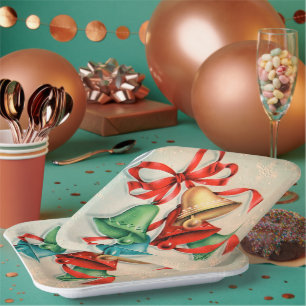 Bord van de de klokkenpartij van vintage Kerstmis