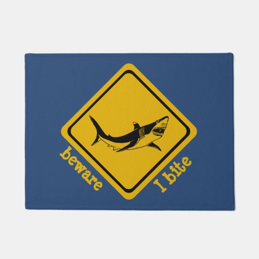 bord van de haaienweg - doormat deurmat (Voorkant)