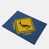 bord van de haaienweg - doormat deurmat (Schuin)