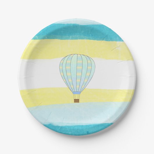 Bord van de hete luchtballon Baby shower (Voorkant)