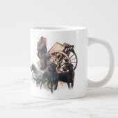 Bord van de kruising met de kruising grote koffiekop (Rechts)