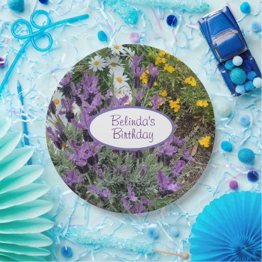 Bord van de lavender en Daisy Flower Birthday Part (Feest)