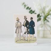 bord van de mode waarin mannelijke kleding wordt a briefkaart (Staand voorkant)