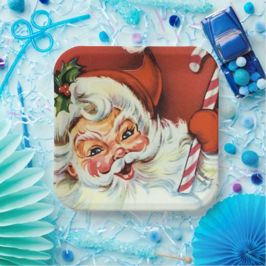 bord van de  Retro-kerstkerstman (Feest)