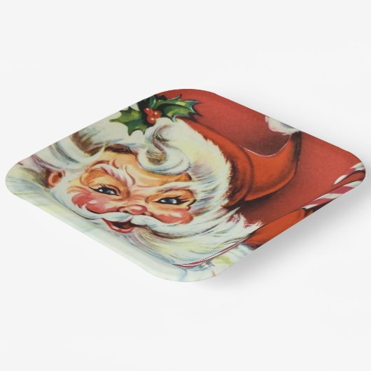 bord van de  Retro-kerstkerstman (Gebogen)