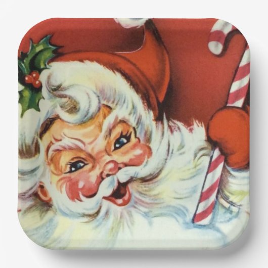 bord van de  Retro-kerstkerstman (Voorkant)