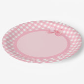 Bord van de Roze partij Gingham en Bow (Gekanteld)