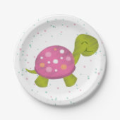 Bord van de roze schildpad Confetti Party (Voorkant)