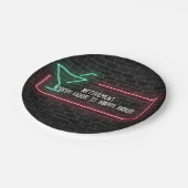 bord van de trottoir van de pensioneringsneon op b (Gekanteld)