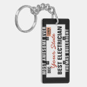 Bord van de Vergunning van de elektricien Funny Sl Sleutelhanger (Voorkant Links)