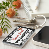 Bord van de Vergunning van de elektricien Funny Sl Sleutelhanger (Voorkant Rechts)