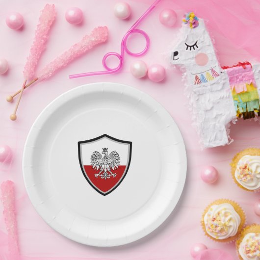 Bord van de vlaggen van het Poolse schild (Feest)