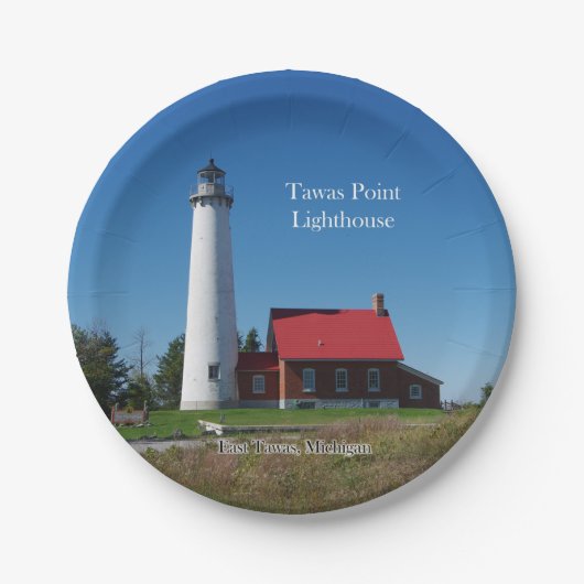 Bord van de vuurtoren van Tawas Point (Voorkant)