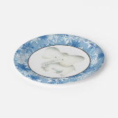 Bord van de witte olifant met kerstsnowflake (Gekanteld)