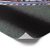 Bord van Delft met uitzichten van de Tower of Lond Poster (Hoek)