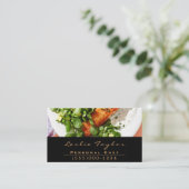 Bord van diner-voedsel visitekaartje (Staand voorkant)