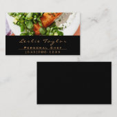Bord van diner-voedsel visitekaartje (Voorkant / Achterkant)