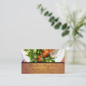 Bord van diner-voedsel visitekaartje (Staand voorkant)