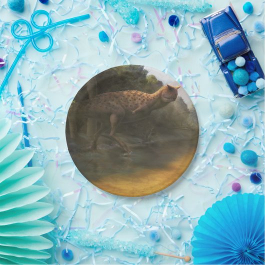 Bord van dinosauruspapier (Carnotaurus) (Feest)