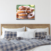 Bord van Donuts Canvas Afdruk (Insitu (Slaapkamer))