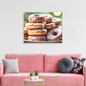 Bord van Donuts Canvas Afdruk (Insitu (Woonkamer))