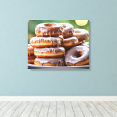 Bord van Donuts Canvas Afdruk (Insitu (Houten vloer))