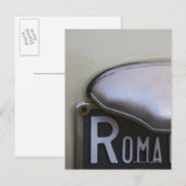 bord van een Roma-nummer op een klein Italiaans Briefkaart (Voorkant / Achterkant)