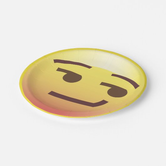 Bord van Emoji Paper Side Glance Smug (Gekanteld)